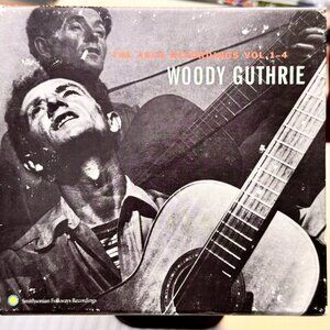 WOODY GUTHRIE ~~ASCH Recordings~~CD Box Set 4 CD's~~AMERICAN FOLK SINGER MUSIC